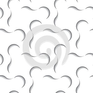 REGULAR ROUNDED SHAPE IN TRANSITION. SEAMLESS VECTOR PATTERN
