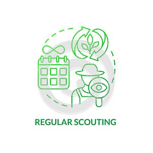 Regular scouting green gradient concept icon