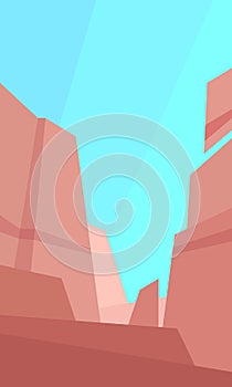 Low poly canyon landscape