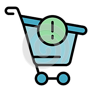 Regulated cash cart icon vector flat
