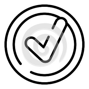 Regulated products approved icon, outline style