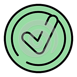 Regulated products approved icon vector flat