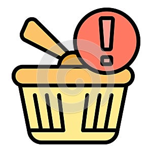 Regulated products basket icon vector flat