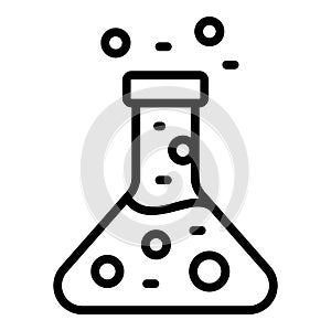 Regulated products chemical flask icon, outline style