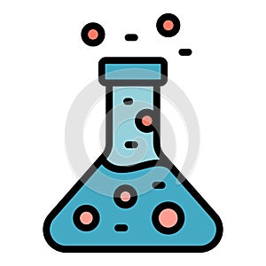 Regulated products chemical flask icon vector flat