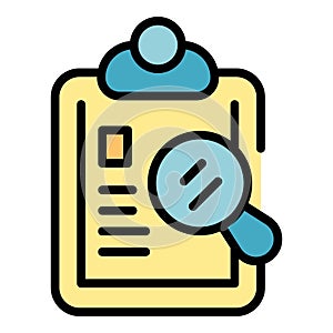 Regulated products clipboard icon vector flat