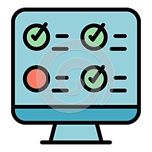 Regulated products computer icon vector flat
