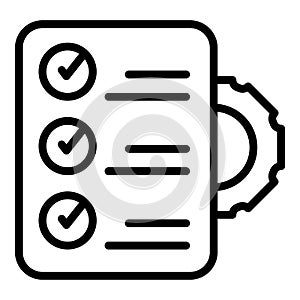 Regulated products control icon, outline style