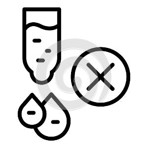 Regulated products dropper icon, outline style