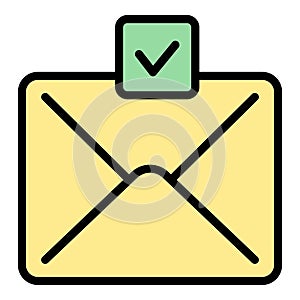 Regulated products mail letter icon vector flat