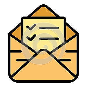 Regulated products mail paper icon vector flat
