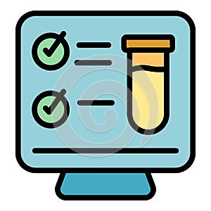 Regulated products monitor icon vector flat
