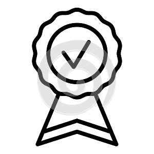 Regulated products paper emblem icon, outline style