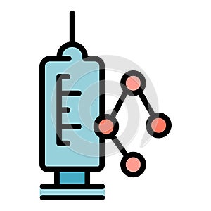 Regulated products syringe icon vector flat