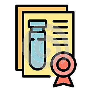 Regulated products test tube icon vector flat