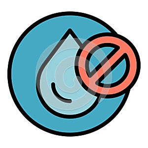 Regulated products water drop icon vector flat