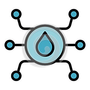 Regulated products water drop icon vector flat