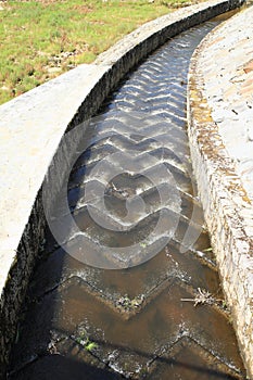 Regulated riverbed of river Cerna - Black photo