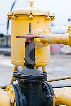 Regulating station with pressure relief valves, instrumentation and Pressure regulating valve