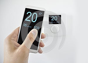 Regulating the temperature with smartphone