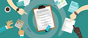 Regulation law standard corporation document requirement