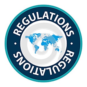 regulations stamp on white