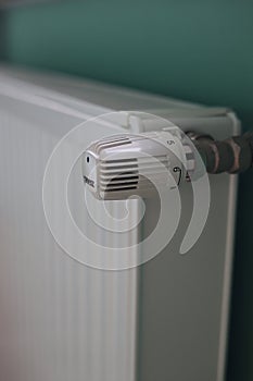 Regulator of heating system radiator in the bedroom