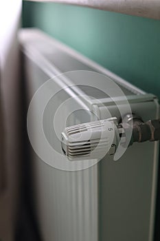 Regulator of heating system radiator in the bedroom