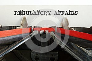 Regulatory affairs are shown using the text photo