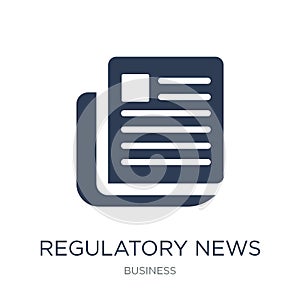 Regulatory News Service (RNS) icon. Trendy flat vector Regulator
