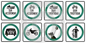 Regulatory road signs in Quebec - Canada