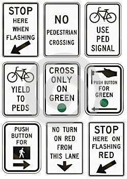 Regulatory United States MUTCD road signs