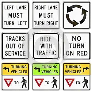 Regulatory United States MUTCD road signs photo
