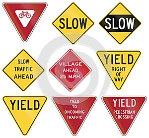 Regulatory United States MUTCD road signs photo