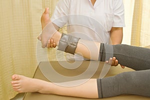 Rehab muscle training for leg photo