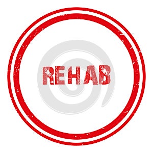 rehab stamp on white