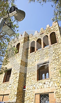 Rehabilitated medieval castle in Torre Baro, Barcelona
