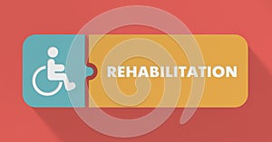 Rehabilitation Concept in Flat Design.