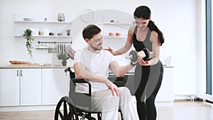 Rehabilitation of disabled people concept.