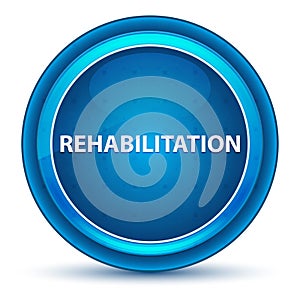Rehabilitation Eyeball Blue Round Button