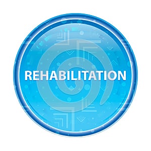 Rehabilitation floral blue round button