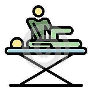 Rehabilitation massage icon color outline vector