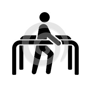 Rehabilitation ( physical therapy exercise ) icon illustration