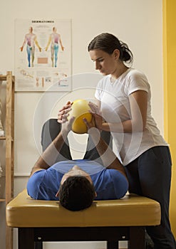 Rehabilitation practice with ball