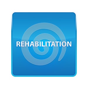 Rehabilitation shiny blue square button