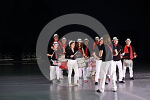 Rehearsal of the musical group of 11 people on the photo