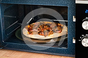 reheating pizza in the microwave