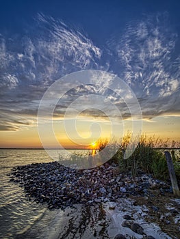 Rehoboth Bay Delaware at Sunset