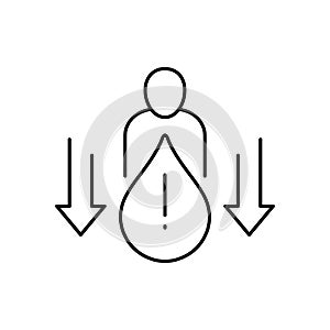 rehydrate line icon on white