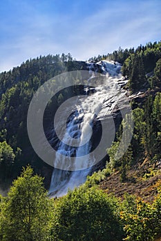 Reiarsfossen waterfall in Agder, Norway photo